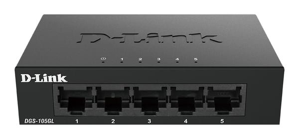 D-Link DGS-105GL Hallitsematon Gigabit Ethernet (10/100/1000) Työpöytä Musta