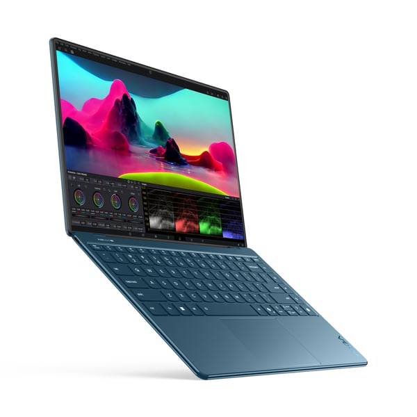 Lenovo Yoga Slim 9 14ILL10 Copilot+ PC Intel Core Ultra 7 258V Laptop 35,6 cm (14") Berøringsskærm WQUXGA 32 GB LPDDR5x-SDRAM 1 TB SSD Wi-Fi 7 (802.11be) Windows 11 Home Tysk Teal