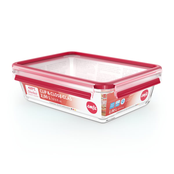 EMSA CLIP & CLOSE N10411 Rektangulær Kasse 2 L Transparent 1 stk