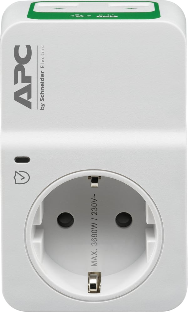 APC PM1WU2-GR överspänningsskydd Vit 1 AC-utgångar 230 V
