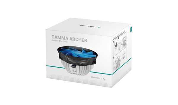 DeepCool Gamma Archer Processor Luftkøler 12 cm Aluminium, Sort, Blå 1 stk