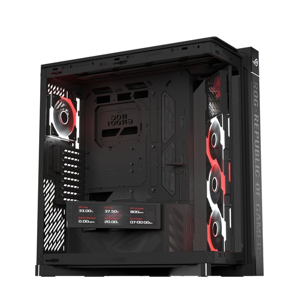 ASUS ROG CRONOX GR801 CURVE TG ARGB BLACK Midi Tower Svart