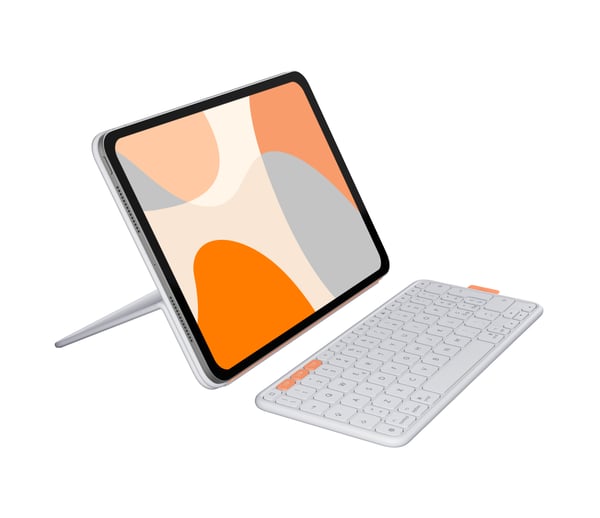 Logitech Flip Folio QWERTY Italia Bluetooth Vaaleanharmaa