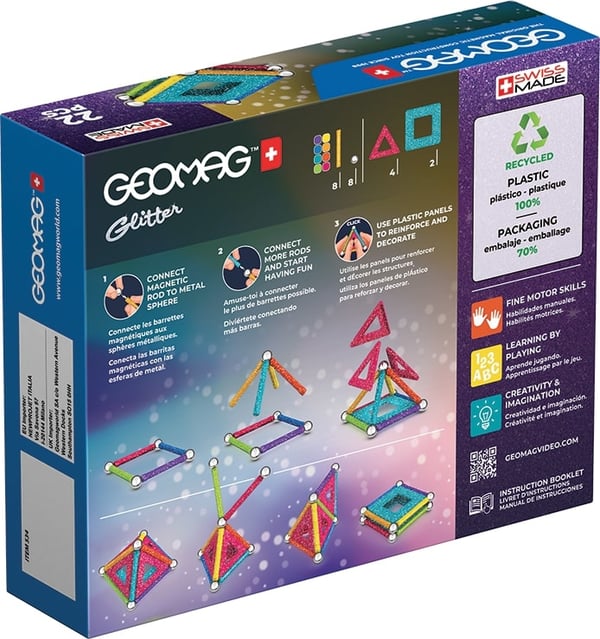 Geomag Glitter Panels Recycled Neodymmagnetleksak