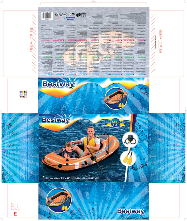 Bestway 61062 oppustelig båd Rejse/fritid