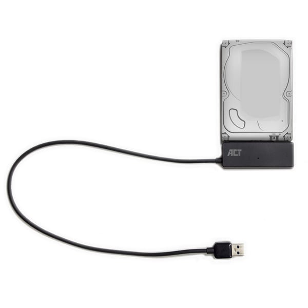 ACT AC1515 kabel kønsskifter 2.5/3.5" SATA USB A Sort