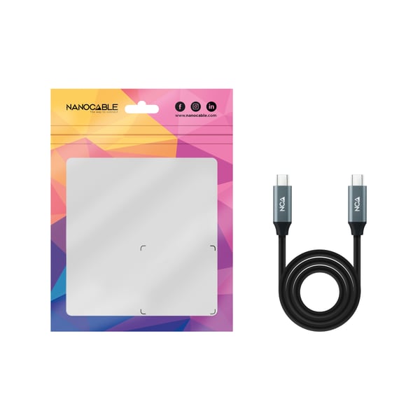 Nanocable 10.01.4300 USB-kabel USB4 Gen 2x2 0,5 m USB C 20 Gbit/sek. 100 W Sort