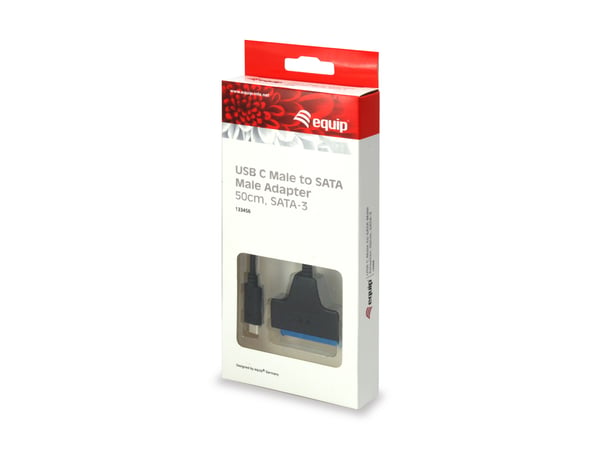 Equip 133456 SATA-kablar 0,5 m USB Type-C (USB 3.2 Gen 1) Svart