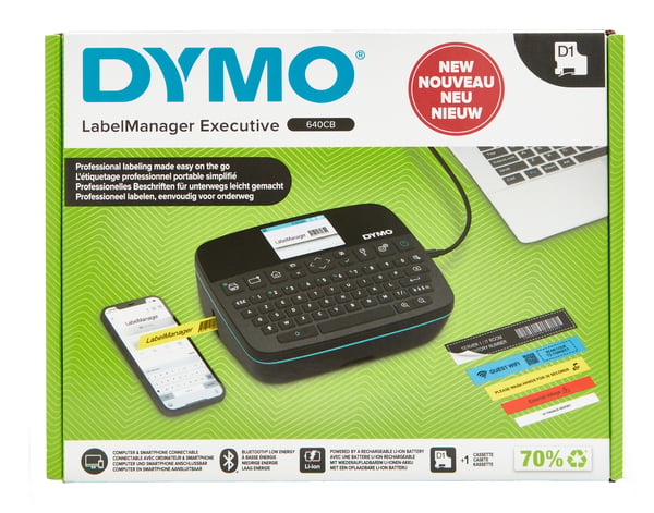 DYMO LabelManager Executive 640CB etikettskrivare Direkt termisk/termisk överföring 15 mm/sek Kabel & Trådlös D1 Wi-Fi Bluetooth AZERTY