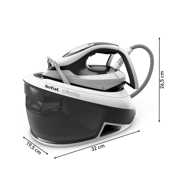 Tefal Express Power SV8130 2800 W 1,8 L Durilium AirGlide Autoclean soleplate Musta, Valkoinen