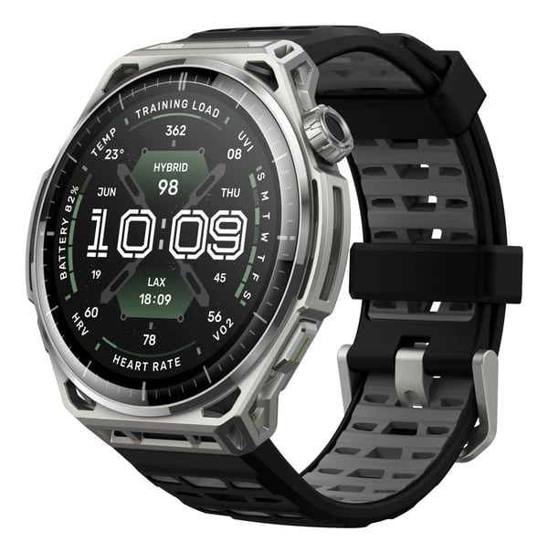 Amazfit Balance 3 3,81 cm (1.5") AMOLED 51 mm Digital 480 x 480 pixlar Pekskärm Rostfritt stål Wi-Fi GPS