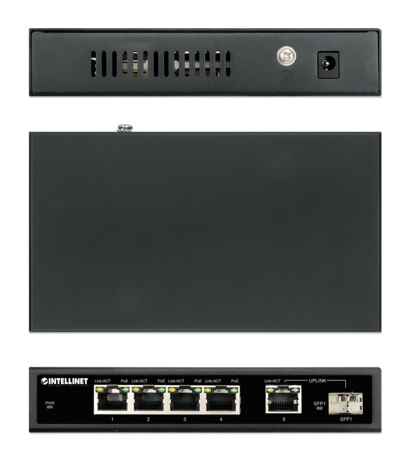 Intellinet 561822 netværksswitch Gigabit Ethernet (10/100/1000) Strøm over Ethernet (PoE) Sort