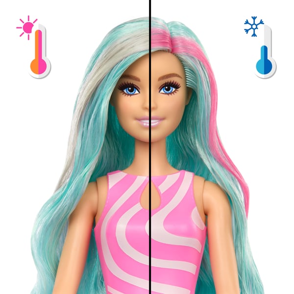 Barbie Pop Reveal -docka och tillbehör, havsslush-serien, modedocka, husdjur, slajm och färgförändring