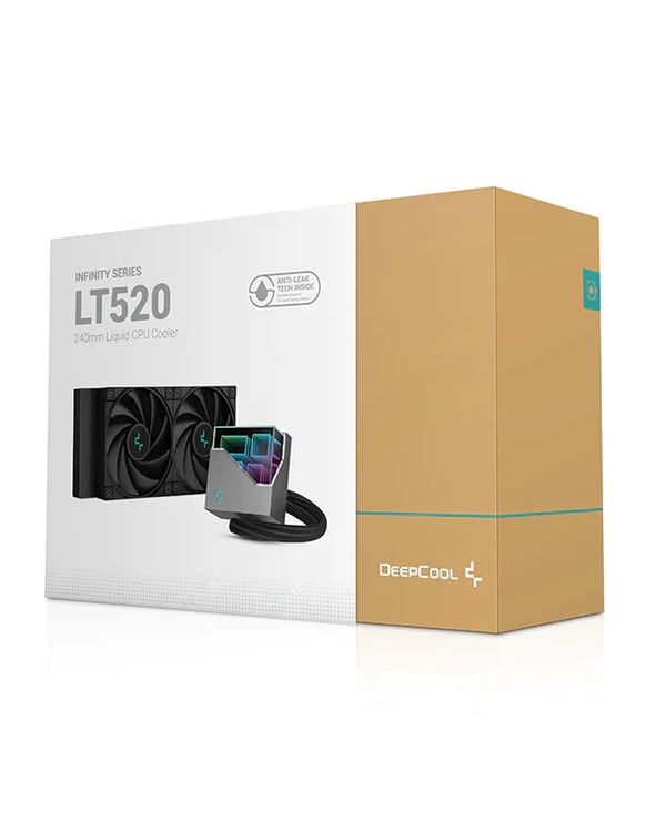DeepCool LT520 Processor Allt-i-ett vätskekylare 12 cm Svart 1 styck