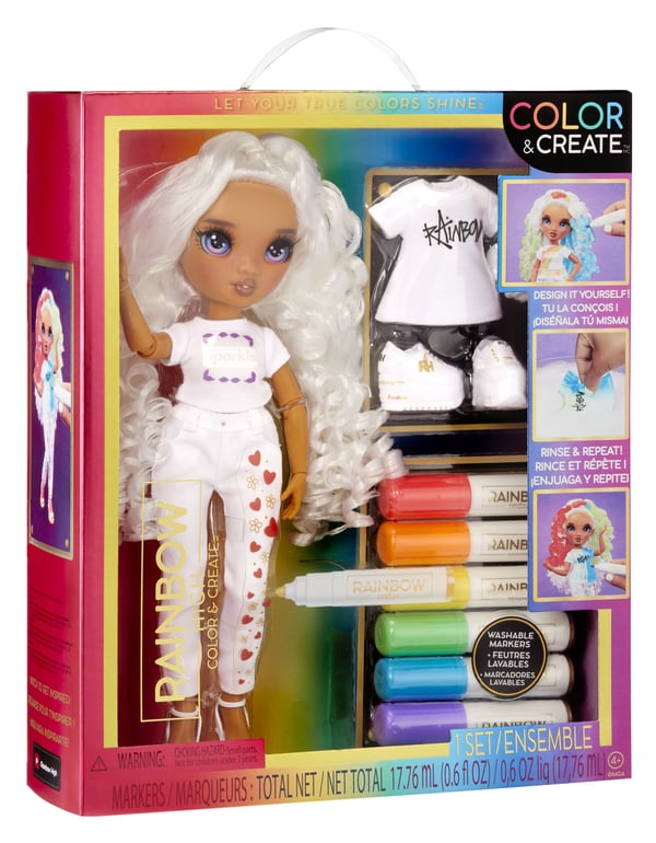 Rainbow High Color & Create Fashion Doll- Character 2 (purple eyes)