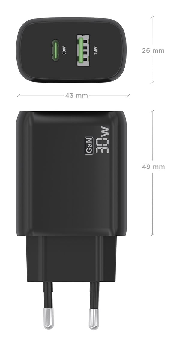 AISENS A110-0924 oplader til mobil enhed Digitalt kamera, MP3, MP4, Mobiltelefon, Navigator, Laptop, Bærbar spillekonsol, Smartphone, Tablet, Universel Sort Vekselstrøm Hurtig opladning Indendørs