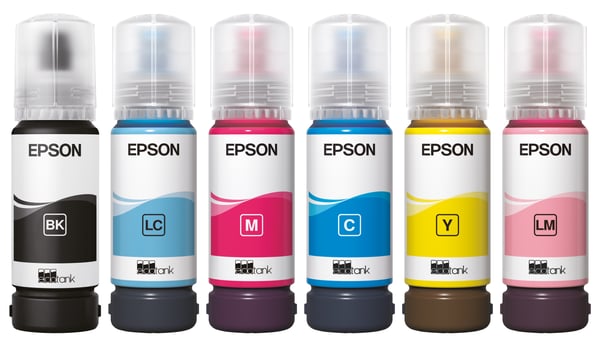 Epson 107 EcoTank -mustepullo, keltainen