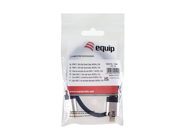 Equip 119387 HDMI-kabel 0,5 m HDMI Typ A (standard) Svart