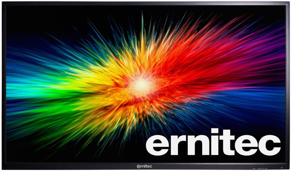 Ernitec 65 Surveillance monitor for 24/7 Use, 4K, 3 x HDMI 2.0, 1 x DP, 2 x Speakers - Water and Vandal proof tietokoneen litteä näyttö 165,1 cm (65") 3840 x 2160 pikseliä 4K Ultra HD LCD Musta