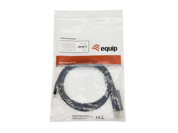 Equip 133427 videokaapeli-adapteri 2 m USB Type-C DisplayPort Harmaa
