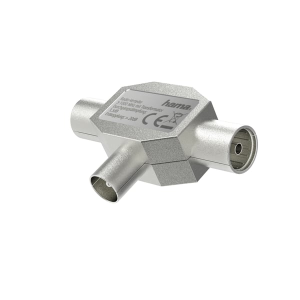 Hama 00205237 kabelsplitter eller -samler Kabelfordeler Sølv