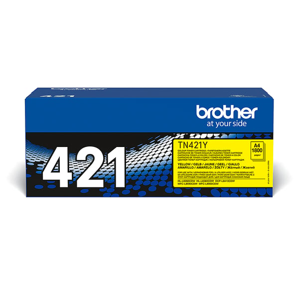 Brother TN-421Y tonerpatron 1 stk Original Gul Brother TN-421Y tonerpatron 1 stk Original Gul