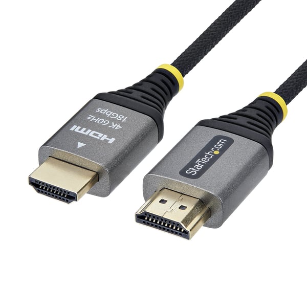 StarTech.com HDMI2-FLEX-4K60-3M HDMI-kaapeli HDMI-tyyppi A (vakio) Musta, Hopea