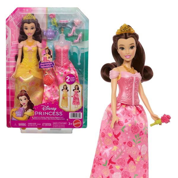 Disney Princess Belle 2-in-1 Stories Fashion Doll