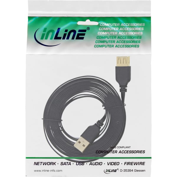InLine 4043718178773 USB-kabel USB 2.0 5 m USB A Sort