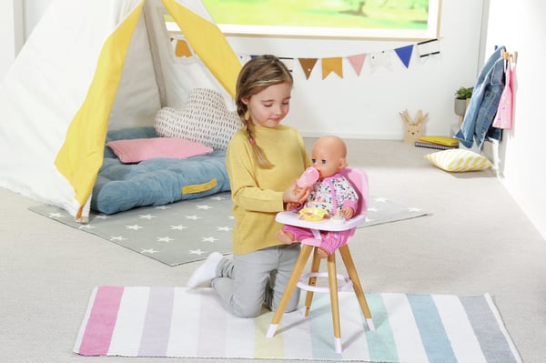 BABY born 829271 dukke tilbehør Dukkestol høj