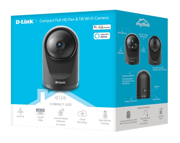 D-Link DCS‑6500LH/E Sfærisk IP-sikkerhedskamera Indendørs 1920 x 1080 pixel Skrivebord