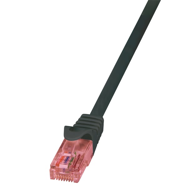 LogiLink 1m Cat.6 U/UTP netværkskabel Sort Cat6 U/UTP (UTP)