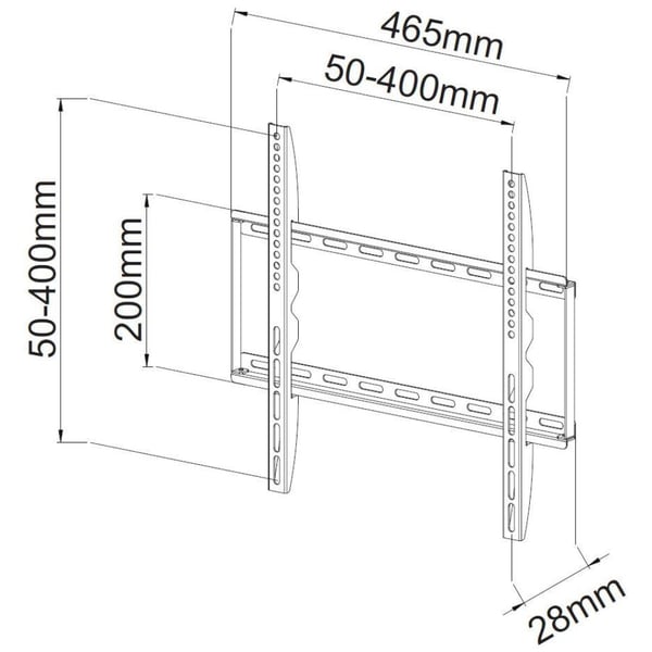 Techly ICA-PLB 162M TV-kiinnike 139,7 cm (55") Musta