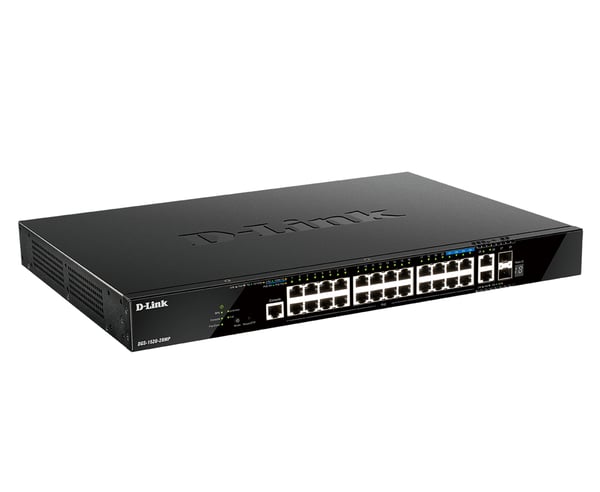 D-Link DGS-1520-28MP/E verkkokytkin Hallittu L3 Gigabit Ethernet (10/100/1000) Power over Ethernet -tuki 1U Musta