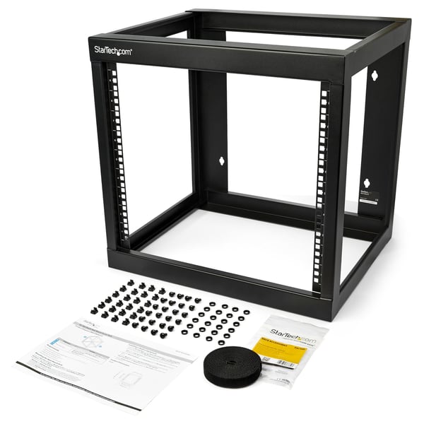 StarTech.com RK919WALLO stativ 9U Vægmonteret stativ Sort