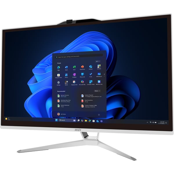 MSI Pro AP222T 14MA-606XEU allt-i-ett-dator/-arbetsstationer Intel® Core™ i3 i3-14100 54,6 cm (21.5") 1920 x 1080 pixlar Pekskärm 8 GB DDR4-SDRAM 512 GB SSD Wi-Fi 6E (802.11ax) Vit