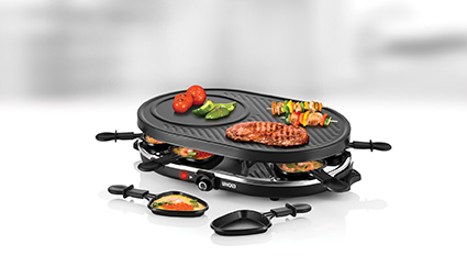 Unold 48795 raclettegrill 8 personer 1200 W Svart