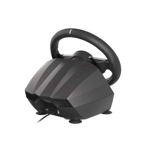 GENESIS Seaborg 400 Sort, Sølv USB Rat + Pedaler Nintendo Switch, PC, PlayStation 4, Playstation 3, Xbox 360, Xbox One, Xbox One S, Xbox One X