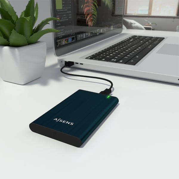 AISENS ASE-2525PB Hölje för lagringsenheter HDD-hölje Marinblå 2.5"