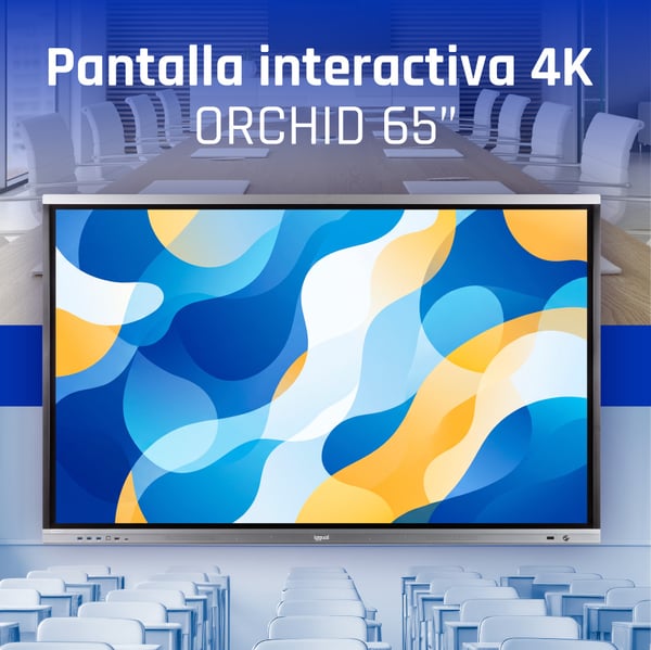 iggual Orchid 65" Interaktiv plattskärm 165,1 cm (65") LED Wi-Fi 400 cd/m² 4K Ultra HD Svart Pekskärm Inbyggd processor Android
