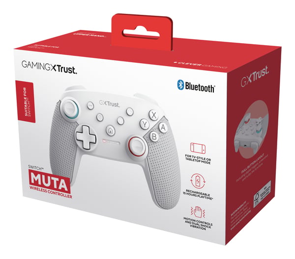 Trust GXT 1246W MUTA Hvid Bluetooth Gamepad Nintendo Switch, Nintendo Switch Lite