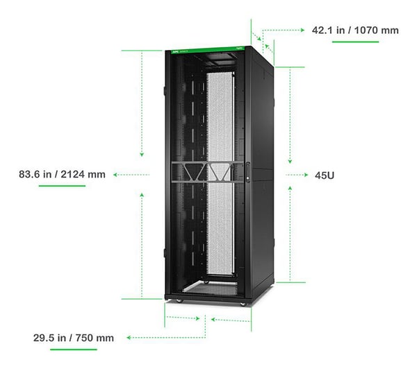 APC AR3155B2 rack 45U Fristående rack Svart