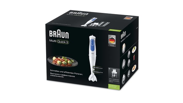 Braun MQ 3020 0,35 L Bordplade blender 700 W Blå, Hvid