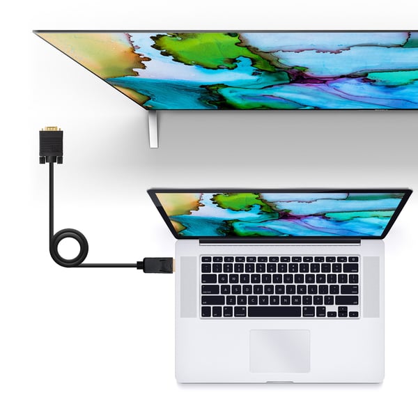 Nanocable 10.15.4401 videokaapeli-adapteri 1 m DisplayPort VGA (D-Sub) Musta