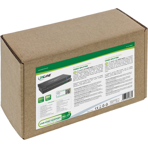 InLine 57887D bilddelare HDMI
