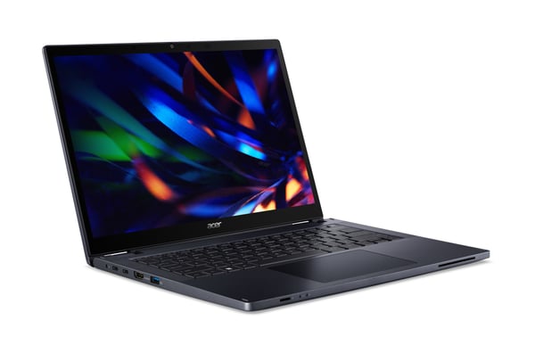 Acer TravelMate TMP414RN-53-TCO-50KD Intel® Core™ i5 i5-1335U Hybrid (2-i-1) 35,6 cm (14") Berøringsskærm WUXGA 16 GB DDR4-SDRAM 512 GB SSD Wi-Fi 6E (802.11ax) Windows 11 Pro Tysk Blå
