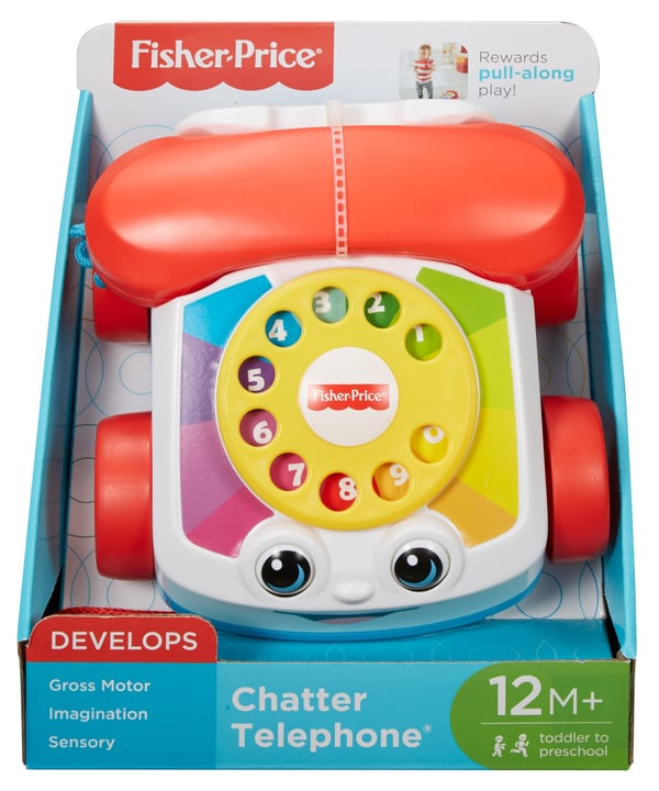 Fisher-Price Chatter Telephone, pikkulasten perässä vedettävä klassikkolelu