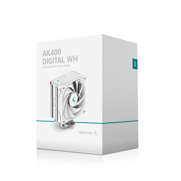 DeepCool AK400 Digital WH Processor Luftkøler 12 cm Hvid 1 stk