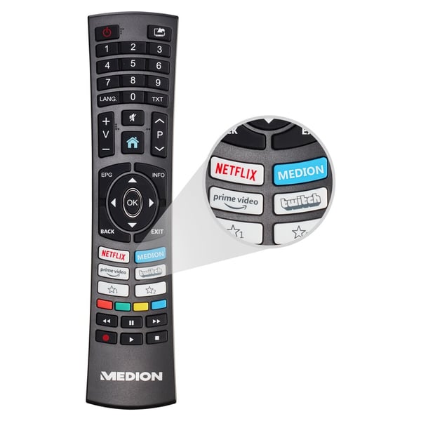 MEDION LIFE X14370 108 cm (42.5") 4K Ultra HD Smart-TV Wi-Fi Svart 320 cd/m²