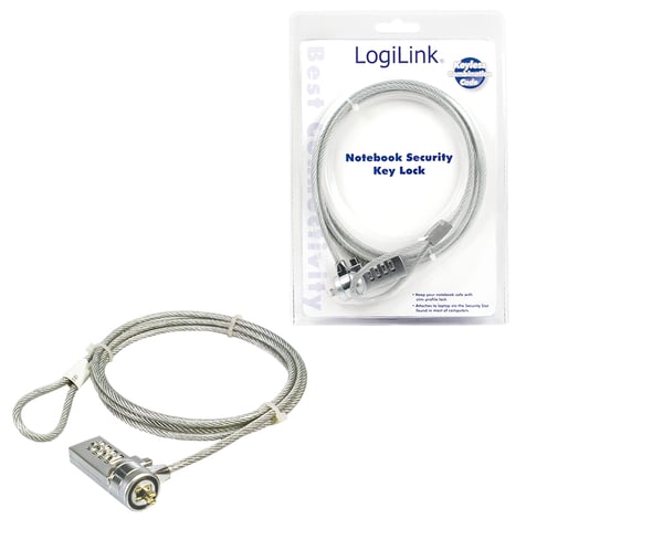 LogiLink Notebook Security Lock w/ Combination kabellås 1,5 m